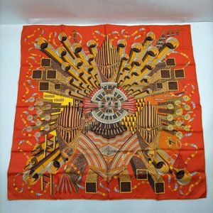 Hermes scarf Carre 90 Oranges Silk100%